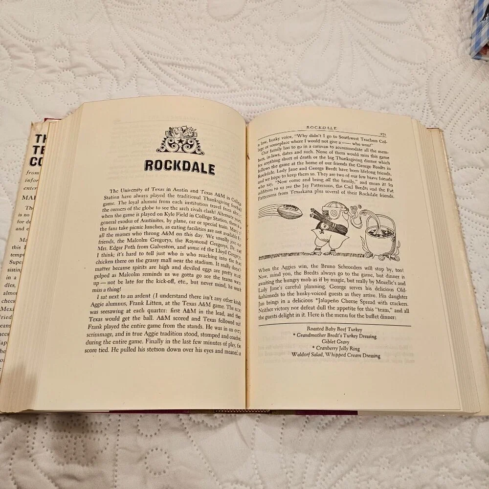 Vintage The Texas Cookbook By Mary Faulk Koock 1965 Hardcover First Edition